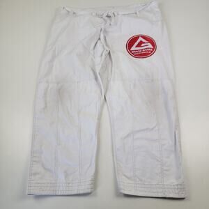 Gracie Barra Pants Adult A5 White Atleta Jiu Jitsu Pants Ripstop Drawstring GI
